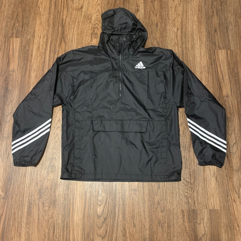 Adidas Anorak WIND.RDY 1/4 Zip Windbreaker Black & White Men's Size Small HT8722
